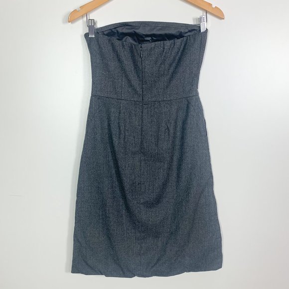 Club Monaco strapless wool blend sheath dress grey - Picture 3 of 13